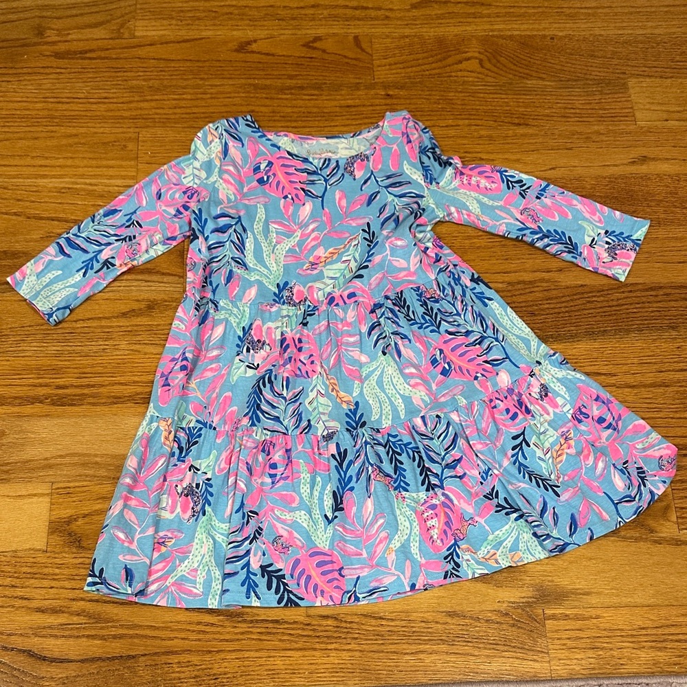 Lilly Pulitzer Kids Dress in Blue and Pink Floral size 8-10
